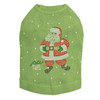 Santa with Snowflakes - Lime Dog Tank