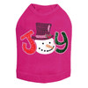 Joy Snowman - Fuchsia Dog Tank