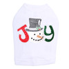 Joy Snowman - White Dog Tank