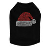 Santa Hat - Dog Black Tank