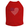 Patriotic Heart # 1 dog tank for large and small dogs.