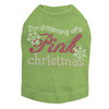 I'm Dreaming of a Pink Christmas - Lime Dog Tank