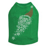 Santa Face with Snowflake Beard - Kelly Green Dog Tank