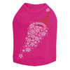 Santa Face with Snowflake Beard - Fuchsia Dog Tank