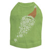 Santa Face with Snowflake Beard - Lime Dog Tank