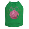 Pink Glitter Ornament - Kelly Green Dog Tank