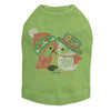 Christmas Birds - Lime Dog Tank