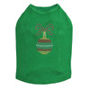Red, Green, & Gold Christmas Kelly Green Ornament - Dog Tank