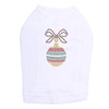 Red, Green, & Gold Christmas Ornament - White Dog Tank