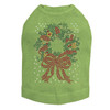 Christmas Wreath - Lime Dog Tank