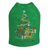 Christmas Tree #2 with Teddy Bear - Kelly Green Dog Tank