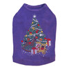 Christmas Tree #2 with Teddy Bear - Purple Dog Tank