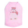 Snowman with Snowflakes & Candy Canes - Pink Dog Tank