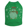 Snowman with Snowflakes & Candy Canes - Kelly Green Dog Tank