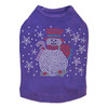 Snowman with Snowflakes & Candy Canes - Purple Dog Tank