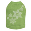 Rhinestone Snowflakes - Lime Dog Tank