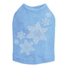 Rhinestone Snowflakes - Blue Dog Tank