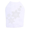Rhinestone Snowflakes - White Dog Tank