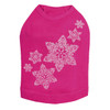 Rhinestone Snowflakes - Fuchsia Dog Tank