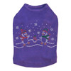 Penguin Family with Snowflakes - Purple Dog Tank