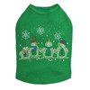 Snowman Family - Kelly Green Dog Tank