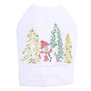 Snowman in Trees - White Dog Tank