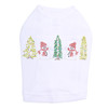 Two Snowmen in Trees - White Dog Tank