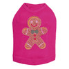 Gingerbread Man - Fuchsia Dog Tank