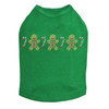 Gingerbread Men & Candy Canes - Kelly Green Dog Tank