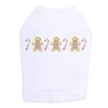Gingerbread Men & Candy Canes - White Dog Tank