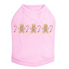 Gingerbread Men & Candy Canes - Pink Dog Tank