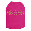 Gingerbread Men & Candy Canes - Fuchsia Dog Tank