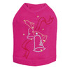 Nailhead Christmas Bells - Fuchsia Dog Tank