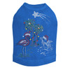 Tropical Christmas - Royal Blue Dog Tank