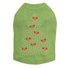 Gold Christmas Tree with Red Bows - Lime Dog Tank