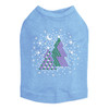 Purple & Green Christmas Trees with Swarovski Snowflakes - Blue Dog Tank