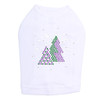 Purple & Green Christmas Trees with Swarovski Snowflakes - White Dog Tank