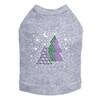 Purple & Green Christmas Trees with Swarovski Snowflakes - Gray Dog Tank