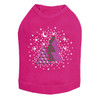 Purple & Green Christmas Trees with Swarovski Snowflakes - Fuchsia Dog Tank
