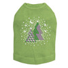Purple & Green Christmas Trees with Swarovski Snowflakes - Lime Dog Tank