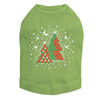 Red & Green Christmas Trees with Swarovski Snowflakes - Lime Dog Tank