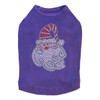 Santa Face with Curly Beard - Purple Dog Tank