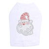 Santa Face with Curly Beard - White Dog Tank