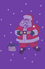 Santa with Snowflakes - Purple Women's T-shirt