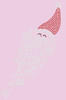Santa Face with Snowflake Beard - Light Pink Women's T-shirt