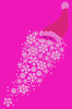 Santa Face with Snowflake Beard - Hot Pink Women's T-shirt
