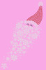 Santa Face with Snowflake Beard - Medium Pink Women's T-shirt