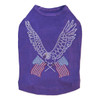 Eagle with Flags rhinestone dog tank for large and small dogs.