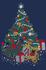 Christmas Tree #2 with Teddy Bear - Navy Women's T-shirt