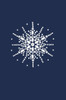 Snowflake #2 - Navy Women's T-shirt